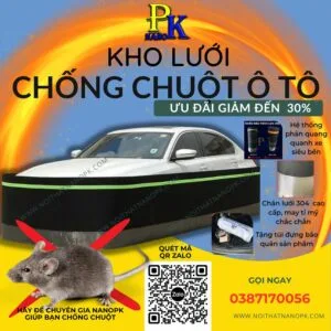 Lưới chống chuột vào khoang máy xe ô tô Vinfast Lux SA2.0, Vinfast Lux A2.0,Vinfast Fadil,Vinfast President,Vinfast VF e34, Vf5, Vf6, VF7, VF8, Tấm chắn chuột, quây chống chuột, Rào chống chuột vào ô tô,chống chó cắn, chống Đá văng vào thành xe, Hiệu quả, Nanopk .