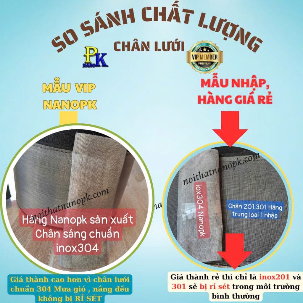 Chân lưới inox 304 siêu bền mọi thời tiết từ sản phẩm Quây chuột ô tô Nanopk
