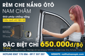 Rèm che nắng nam châm ô tô NanoPK
