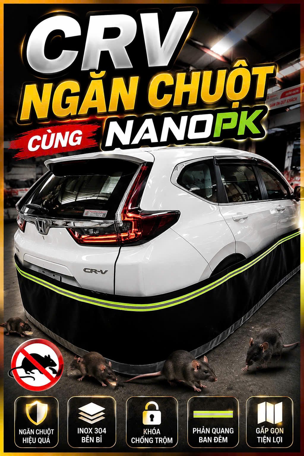 quây chống chuột ô tô Honda CR-V quây chống chuột ô tô Honda CR-V
